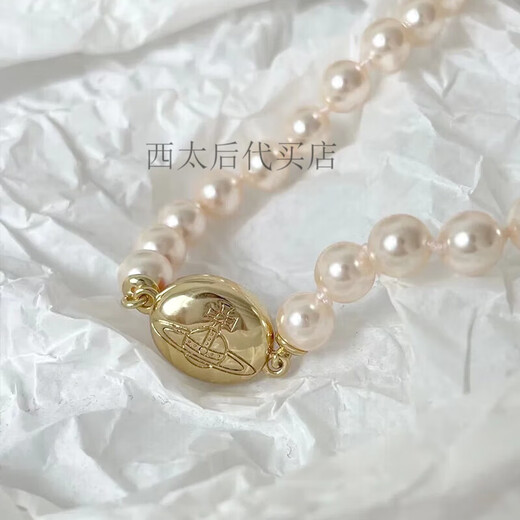 Queen Mother Vivian Necklace Women's High-Quality Light Luxury Gift Girl's Birthday Mother's Day Practical Niche Pendant Necklace Light Purple