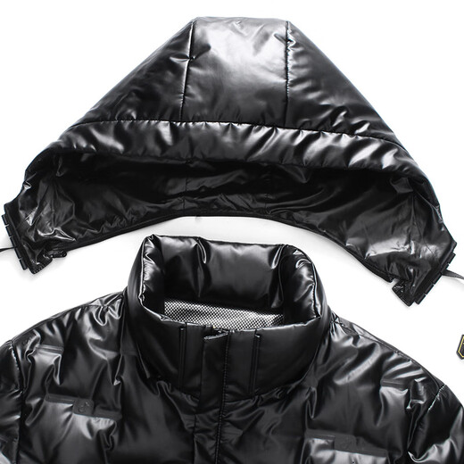 Мужской элитный пуховик NASAOVER, новинка 2025 года, зима, новая зимняя куртка с капюшоном на глянцевом утином пуху, брендовая мужская брендовая мужская куртка Counter Authentic, высококачественная черная куртка Counter бренда L 175/88A Вес 115-130Jin Jin равен 0,5 кг