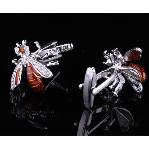 The industrious little bee cufflinks, shirt buttons, cufflinks, cufflinks, men's cuffs, French shirt cufflinks, men's and women's gift boxes, the industrious little bee cufflinks