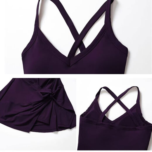 European and American sexy anti-exposure yoga jumpsuit with chest pads, tight-fitting sports fitness twist jumpsuit, quick-drying khakis with chest pads S S