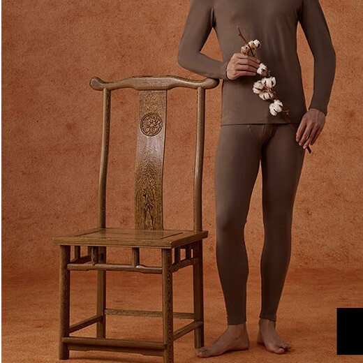 Jingshu Cotton Jingdong's own brand warm comfortable underwear long-staple cotton 7A antibacterial men's thermal suit XL