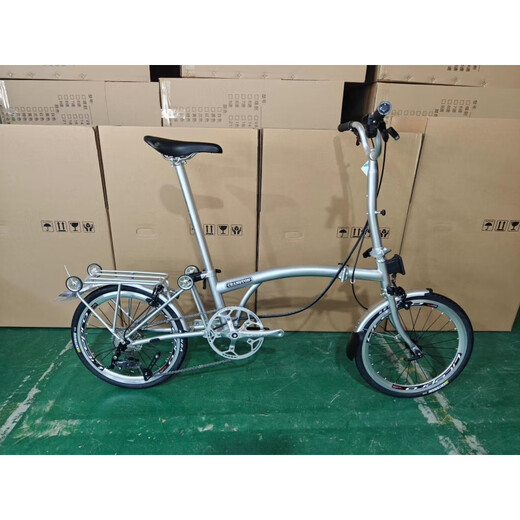 CRANSTON Xiaobu 9-speed folding bike, portable 20-inch folding bike, long-distance riding tri-fold bike, unisex folding 20-inch 9-speed silver M handlebar, 20 inches