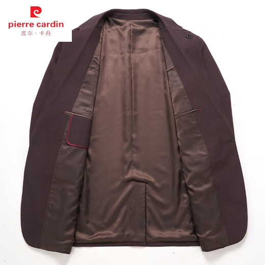 Pierre Cardin suit men's business party business slim work professional formal dress groom wedding suit jacket dark red M 170