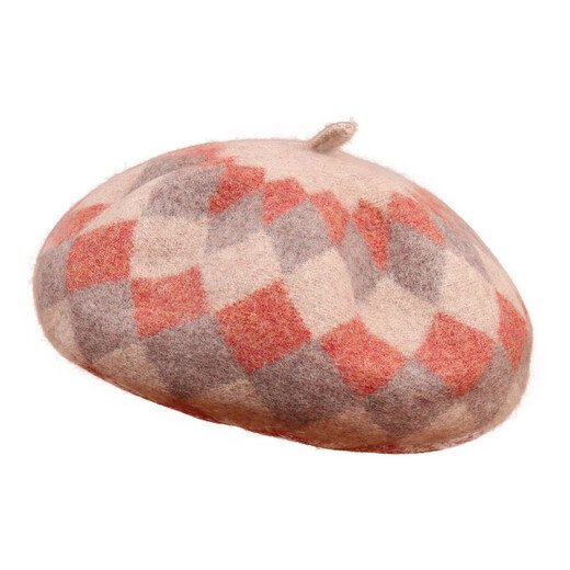 Lee dprre autumn and winter woolen beret new fashion ladies British elegant temperament retro literary versatile painter hat navy + gray one size 55-58cm