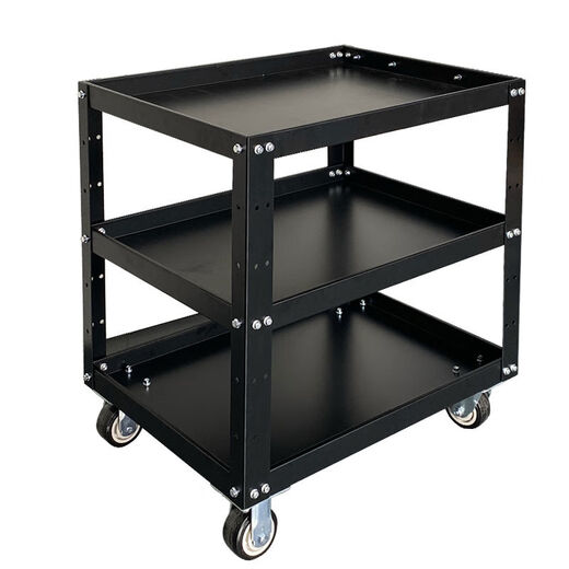 Yusenyi Heavy-Duty Workshop Mobile Tool Truck Inspection Vehicle Thickened Auto Repair Repair Multifunctional Workbench Three Layers E-T3 Basic Model - Height Adjustable Three-inch PP Wheel