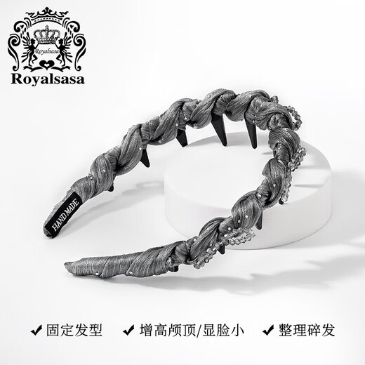 Royal sasa royal salsa silk tooth comb hair hoop imitation crystal hair bundle headband for washing and going out high head fluffy versatile hair accessories