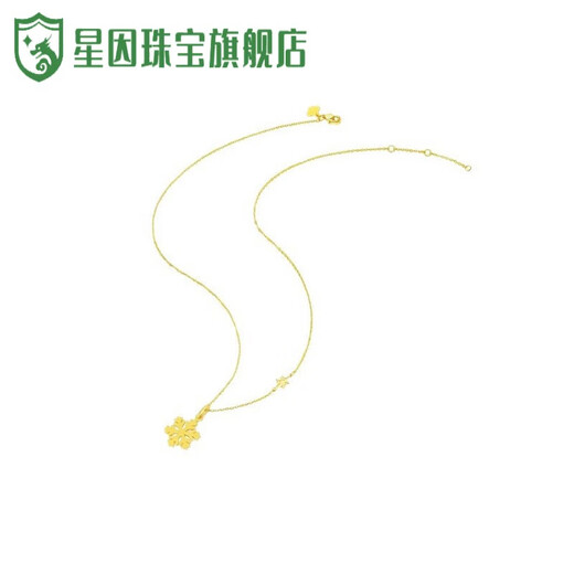 Xingyin gold-wrapped 999 pure gold pendant 24k gold sparkling snowflake commuting pendant clavicle necklace for girlfriend