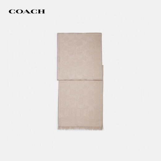 COACH brand direct supply, same style autumn and winter warm wool and mulberry silk scarf for men and women, light brown CB700 New Year gift