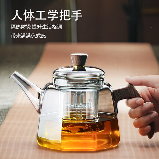Gaoming (gaoming) 2025 New Chinese Tea Maker Set Intelligent Ultra-Thin Electric Ceramic Stove Side-Handle Glass Teapot Home Tea Drinking Set Eight Views Pot + Gefan Stove