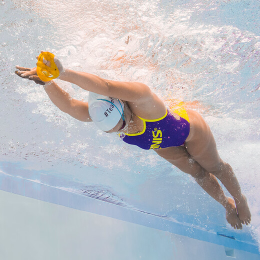 FINIS ISO standard multi-swimming hand fins, strapless, multi-functional hand fins, swimming training isolation, black and yellow M size for adults