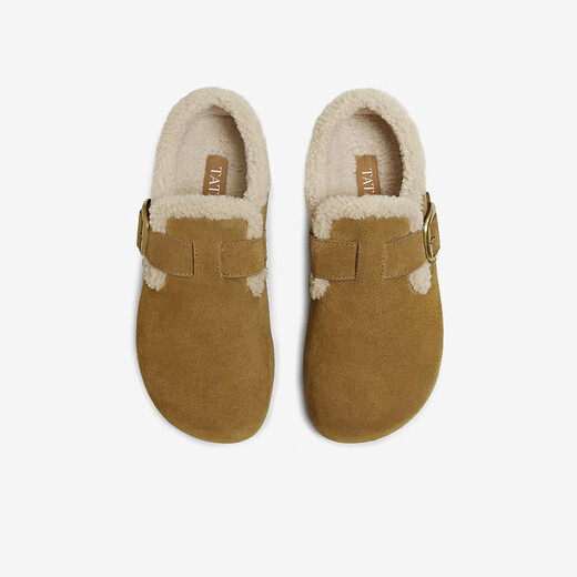 Her 2025 Autumn Casual Shoes Birkenstock Shoes Women's Fashion Baotou Slippers New Style 4XN03 Brown (Fellow) 37