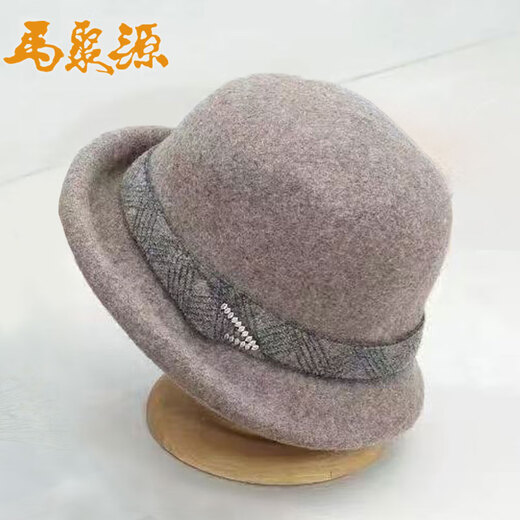 Ma Juyuan's new small curled edge fisherman's hat autumn and winter versatile hat for women British retro basin hat fashionable warm hat D curled edge hood orange 56cm-58cm