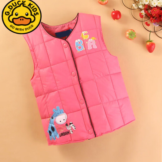 Disney (Disney) 100-160 size children's winter down cotton vest for boys and girls, versatile warm cotton vest for indoor and outdoor wear, royal blue, size 140, recommended 120-130 cm