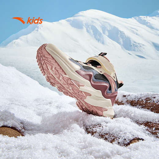 Anta children's snow boots for girls and boys, two cotton shoes, girls' winter warm plus velvet sports shoes, winter shoes, cotton boots A22546904