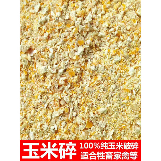 Corn flour, corn cracked corn kernels, freshly ground to feed chickens, ducks, geese, dogs, pigs, cattle, sheep, pigeons and poultry feed, corn cracked 5 Jin Jin equals 0.5 kg