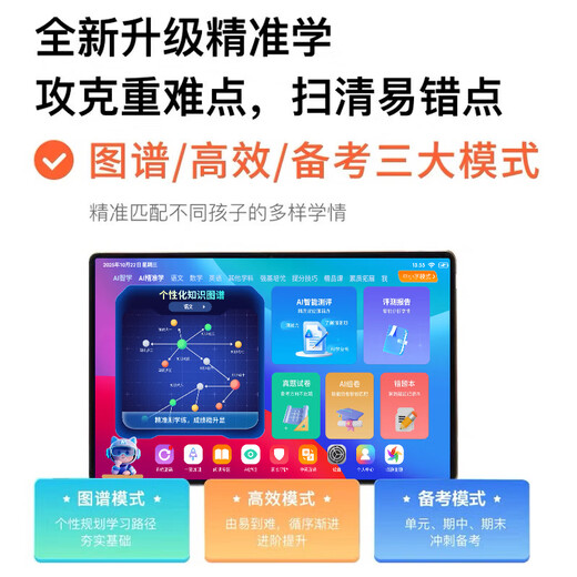 Zhuangyuanlang 2026 new model T610 tablet ai learning machine two-in-one student-dedicated infant elementary school, junior high school to high school curriculum, synchronized pinyin English for children of all ages, 12+512G top with large memory/1 unit for 12 years/gift package