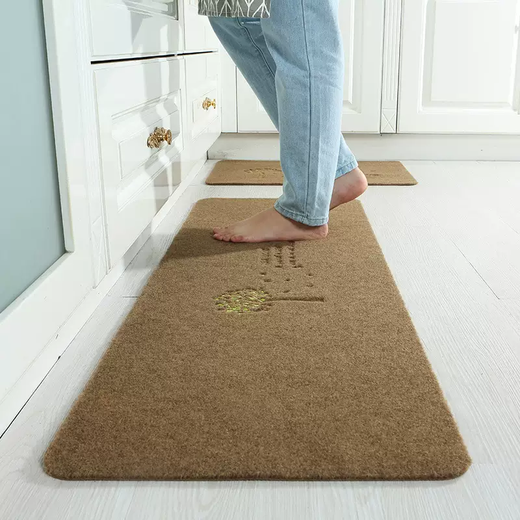 Yusen Yizidi entrance door mat door outdoor carpet home kitchen bathroom floor mat non-slip dressing room dark gray money tree 50x160cm