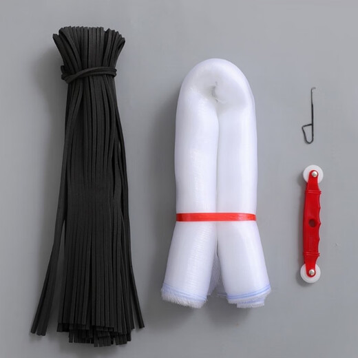 Encrypted and thickened good material white window screen net breathable anti-mosquito aluminum alloy plastic steel nylon window screen net self-installation home 1 meter long encrypted version - only window screen 0.6 meters wide