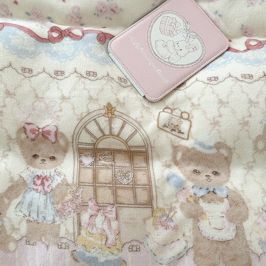 Cheng Baobao winter thickened Lolita milk velvet bed four-piece set plus velvet coral velvet quilt cover three-piece bed sheet princess style Sweetheart Coco Bear bed sheet style student three-piece set suitable for 150x200cm quilt