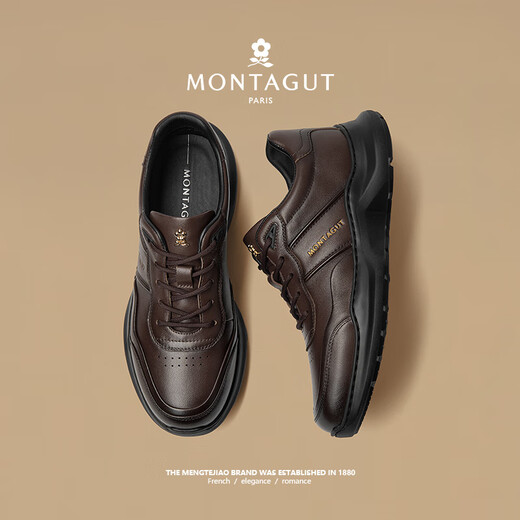 MONTAGUT genuine leather men's shoes autumn and winter 2025 new casual shoes for men versatile soft sole high-end light luxury business leather shoes for men