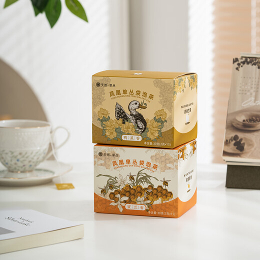天池茶业1392[喝杯] 袋泡茶 茶包 凤凰单枞茶 鸭屎香蜜兰香潮州单丛茶 鸭屎香+蜜兰香 袋泡茶（双拼）60克/2盒