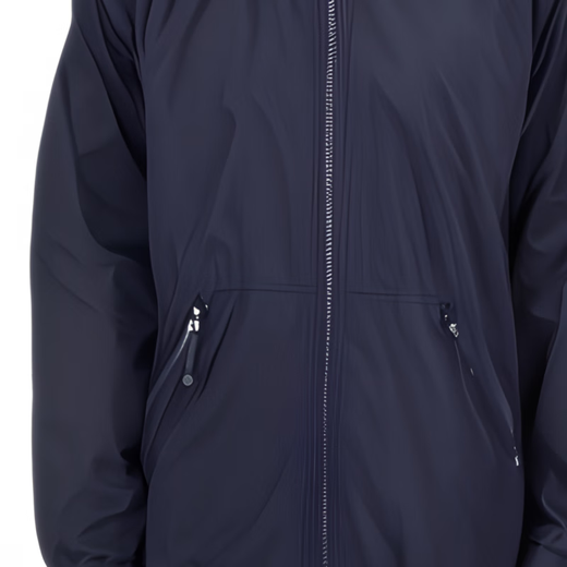 博柏利（BURBERRY）新年礼物BurbrrySS23纯色拉链徽标连帽长袖夹克外套男款海军蓝 海军蓝男女同款 均码 46