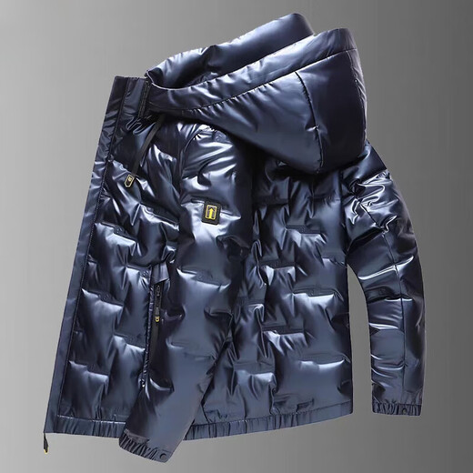 Мужской элитный пуховик NASAOVER, новинка 2025 года, зима, новая зимняя куртка с капюшоном на глянцевом утином пуху, брендовая мужская брендовая мужская куртка Counter Authentic, высококачественная черная куртка Counter бренда L 175/88A Вес 115-130Jin Jin равен 0,5 кг