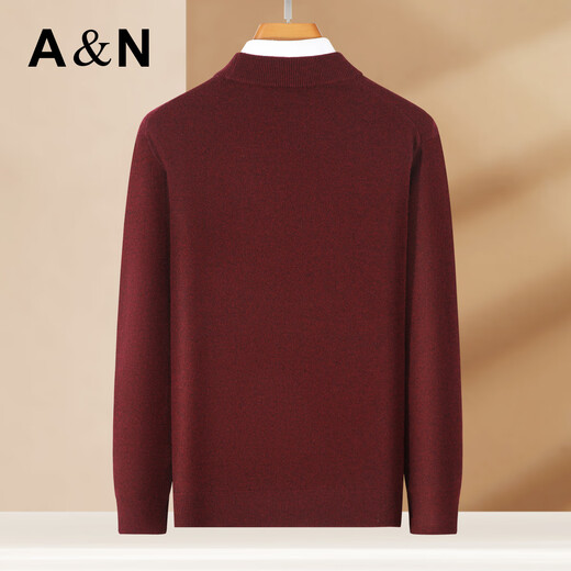 Antonio 100% cashmere New Year red series thick half turtleneck cashmere sweater for men in autumn and winter versatile cashmere base layer sweater