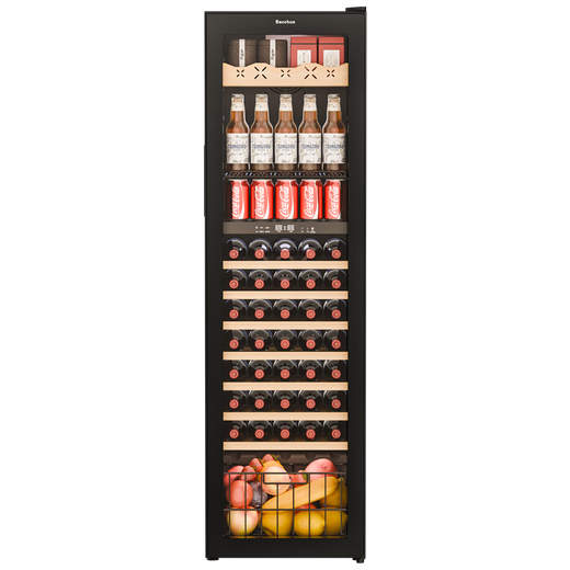 Bacchus red wine cabinet ice bar 75 bottles thermostatic cabinet embedded home wine cellar-level wine cabinet multi-functional constant humidity refrigerator air-cooled frost-free single door dual-temperature wine cabinet YC-208B