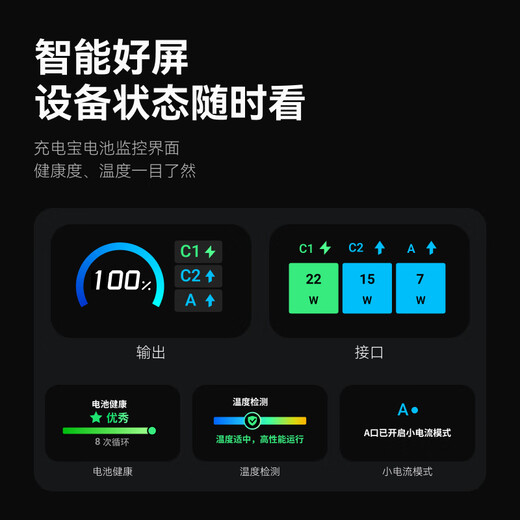 ANKER Energy Box New 3C certification can be used on airplanes 45W comes with retractable cable for fast charging 10000 mAh large capacity portable power bank suitable for Apple 17 Green