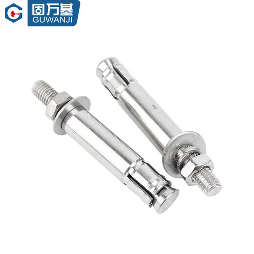 Guwanji 304 stainless steel bottom expansion mechanical anchor expansion screw back-cut heavy-duty anchor M8M10M12 single tube bolt M12x100 (1 piece)