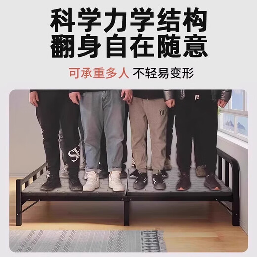 Folding sheet single simple bed home small bed camp bed hard bed 70cm wide economical + thickened frame bi-fold