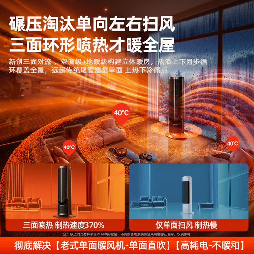 Rtako hot-selling 1 million + large-scale heater graphene heater electric heater bathroom household whole house heating 50 square meters power saving large area fast heating and cooling