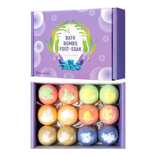 Essential oil foot soaking ball set gift box foot bath pills for warm foot massage shop sweating foot soaking pills 20g*12 pieces Essential oil foot soaking ball set box 20g*12 pieces *1 set