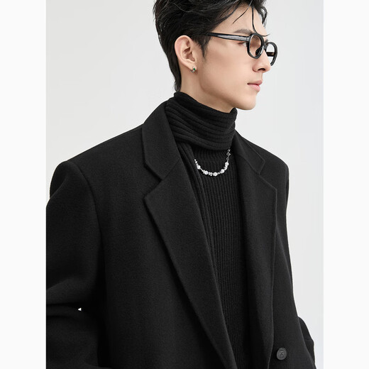 Piaget Zall 2025 pure wool woolen coat for men in early winter, thickened and warm, knee-length, fashionable and high-end coat
