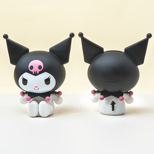 Kurome Creative Piggy Bank Bluetooth Speaker Desktop Ornament Trendy Cute Night Light Children's Birthday Gift Black Kurome-Piggy Bank Ornament