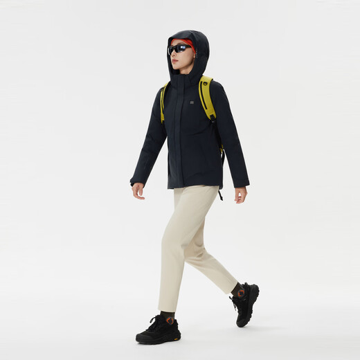 KOLON SPORT/Kolon MIST lightweight down jacket women's waterproof and windproof outdoor hooded lightweight goose down jacket LKDJ5WNT20-BK black M 165/88A