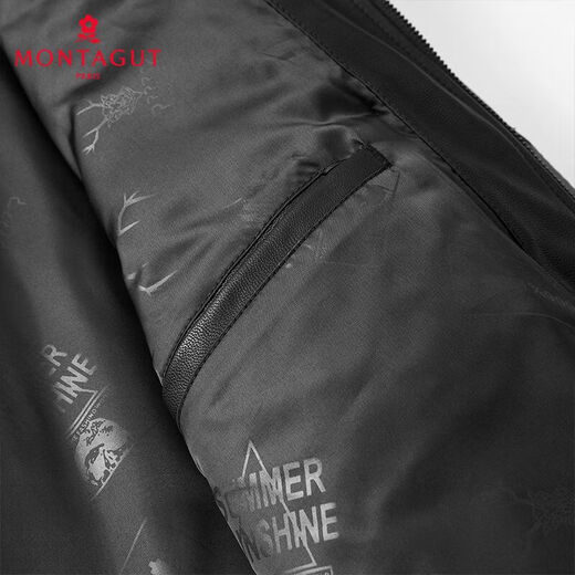 Montagut Removable Liner Montagut Special Autumn and Winter Men's Warm Long Leather Jacket 364366001SX Black M 48 170/88A Brand Clearance Broken Code