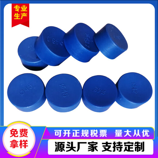 Zhuo Shikun external buckle steel pipe plastic pipe cap dustproof protective plug round head power round pipe thread blue protective sleeve 20mm blue (pack of 10)