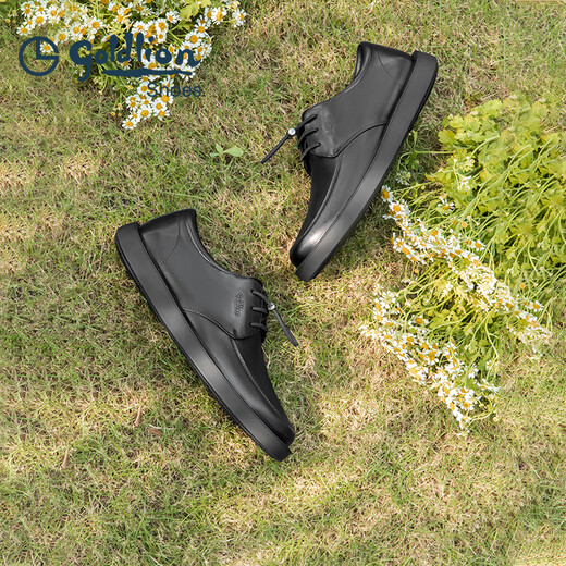 Goldlion men's shoes 25th autumn new cowhide business casual shoes free of charge commuting versatile leather shoes G508530764AAB black