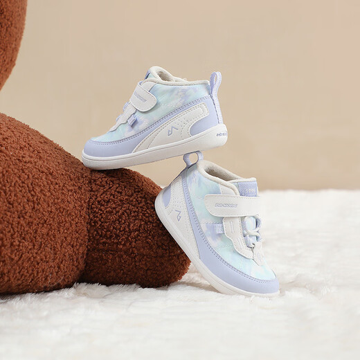 Dr. Jiang Children's Shoes 25 Winter New Velcro Soft Sole Sports Style Men's and Women's Baby Shoes Plus Velvet Purple/Beige/Green 22