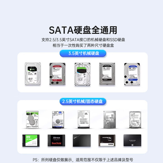 Acasis USB3.0 mobile hard drive box 3.5-inch SATA serial port desktop laptop external solid-state mechanical hard drive storage box EC-5351C