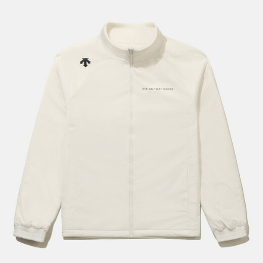 Descente Neutrale Sportjacke 25 neue leichte doppelschichtige doppelseitige und doppelseitige Wolle Lose Version Sport Jacke Ivory White XL 105 abnehmen und abnehmen