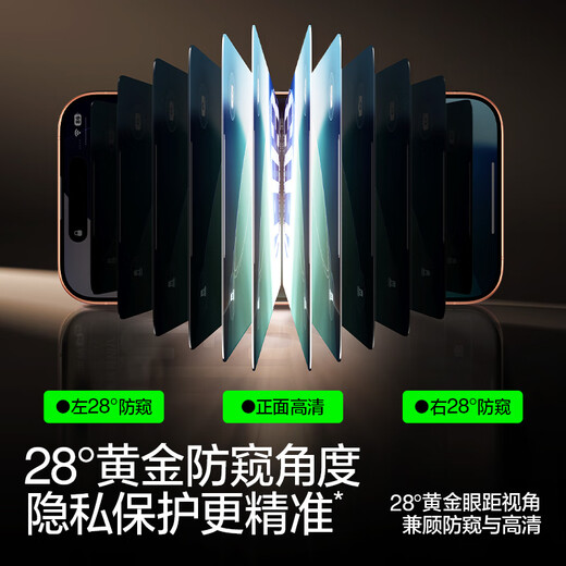 Flash Magic is suitable for Apple 17Pro anti-peeping tempered film iPhone17Pro mobile phone film, anti-peeping, dust-proof, anti-fall, anti-fingerprint, full screen coverage, dust-free compartment protective film