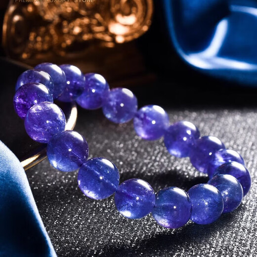 Bifangqiong Collection Natural Crystal Tanzanian Old Mine Jewelry Bracelet Tanzanite Bracelet Birthday Gift Object 10mm Tanzanite Collection Grade