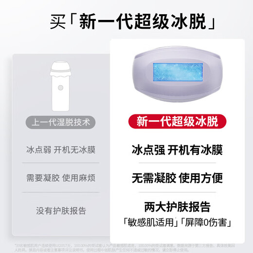 Ulike Sapphire Freezing Point Hair Removal Device Air4 Home Pulse Light Lip Hair Private Part Shaving Device as a Holiday Gift for Boyfriend and Girlfriend Air4 Crystal Purple + Electric Shaving Knife
