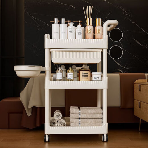 LISM Beauty Salon Special Trolley Tool Trolley Mobile Multi-layer Trolley Trolley Storage Rack Instrument Home Length 48.5 Width 34 Height 52 Second Floor Trolley Available in multiple scenarios