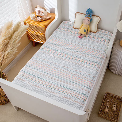 Yonghuanya cotton soft mat six-layer type A cotton crib kindergarten soft mat bed cover comfortable and breathable Panda wide edge 100x240cm vertical grain shrinking (about 90x220)