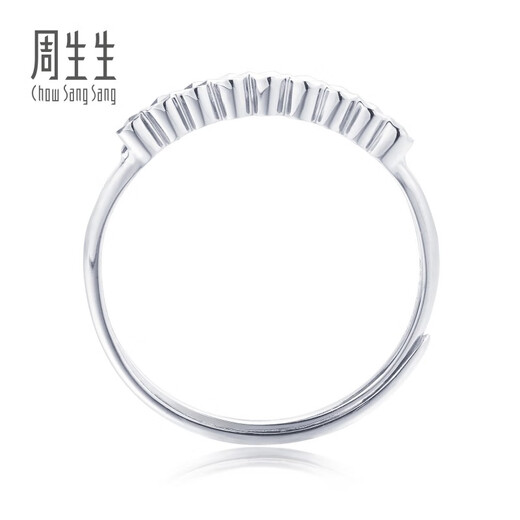 Chow Sang Sang Pt950 car lace crown platinum female open ring 78007R pricing