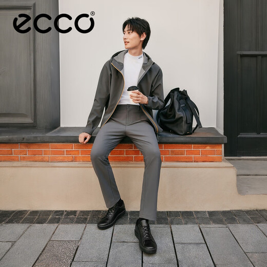 ECCO's 25th Autumn New Cowhide Light Luxury Classic Casual Sneakers Rouku 60th Anniversary 525464 Black 41